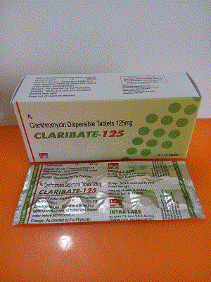 Claribate-125 DT Tabs. (Clarithromycin 125mg Dispersible Tab....)