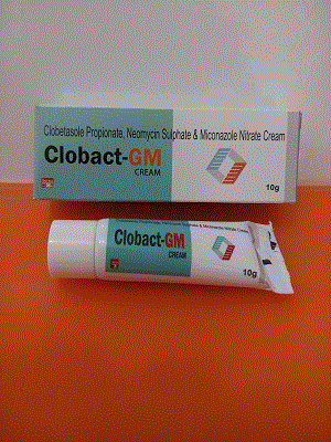 Clobact-GM Cream (Clobetasol Prop. 0.05% + Neomycin 0.5% + Miconazole Nitrate 2%)