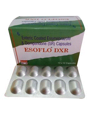 Esoflo-DXR Cap (Esomeprazole Magnesium 40mg + Domperidone 30mg (SR))