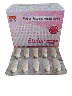 Etolor 600 SR Tabs (Etodolac 600mg (Sustained Release))