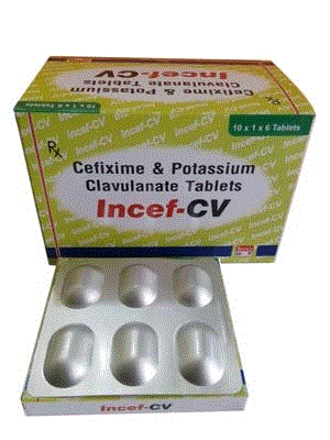 Incef-CV 325 Tabs (Cefixime & Potassium Clavulanate Tablets)
