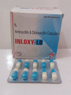 Inloxy-LB Caps (Amoxycillin 250mg + Dicloxacillin 250mg)