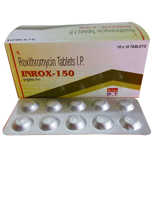 Inrox- 150 Tabs (Roxithromycin 150mg)