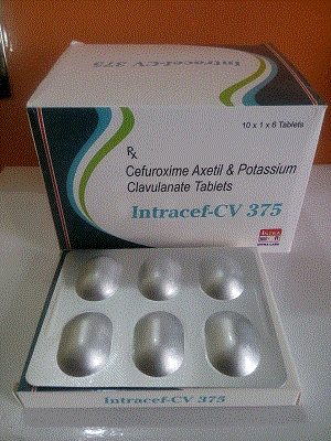 Intracef-CV 375 Tabs. (Cefuroxime 250mg + Clavulanic Acid 125mg)
