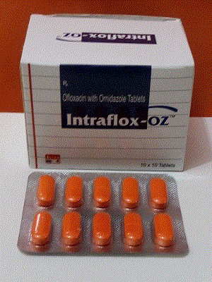 Intraflox-OZ Tabs (Ofloxacin 200mg + Ornidazole 500mg)