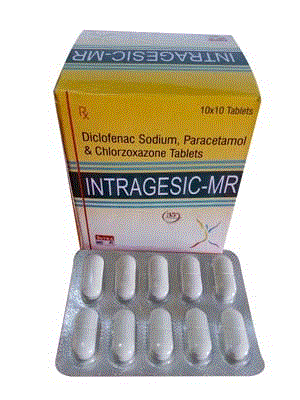 Intragesic-MR Tabs (Diclofenac 50mg + Chlorzoxazone 250mg + Paracetamol 325mg)