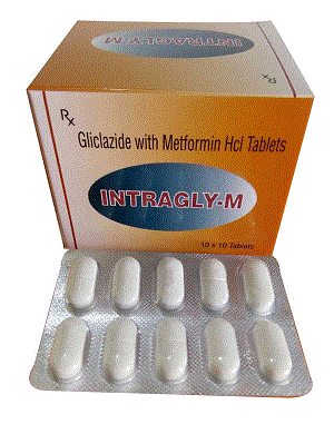 Intragly-M Tabs (Gliclazide 80mg + Metformin 500mg)
