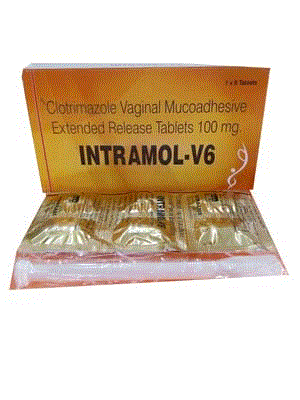 Intramol-V6 Vaginal Tabs (Clotrimazole 100mg Extended Release)
