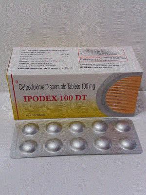 Ipodex- 100DT Tabs (Cefpodoxime Dispersible 100mg Tablets)