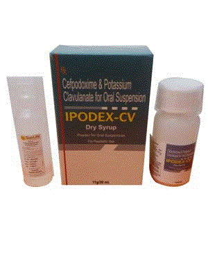 Ipodex-CV Dry Syrp (Cefpidoxime & Potesium Clavulanate for Oral Suspension)