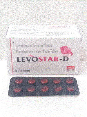 Levostar-D Tabs (Levocetirizine 5mg + Phenylephrine 10mg)