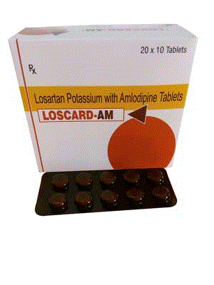 Loscard-AM Tabs (Losartan Potassium 50mg + Amlodipine 5mg)