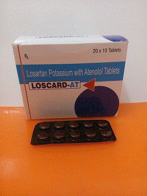 Loscard-AT Tabs (Losartan Potassium 50mg + Atenolol 50mg)