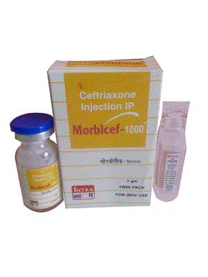 Morbicef-1000 (Ceftriaxone Sodium 1000mg)