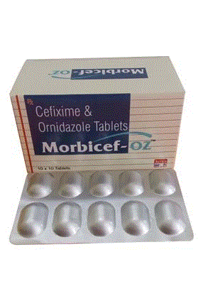 Morbicef-OZ Tabs (Cefixime 200mg + Ornidazole 500mg)