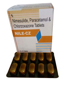 Nile-CZ Tabs (Nimoslide, Paracetamol &Chlorzoxazone Tab.)