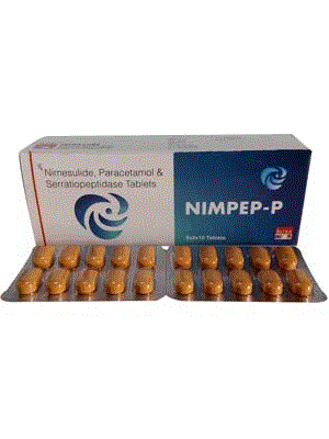 Nimpep-P Tabs (Nimesulide 100mg + Paracetamol 325mg + Serratiopeptidase 15mg)