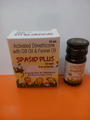 Spasid Plus Drops. (Activated Dimethicone 40mg + Dill Oil 0.005ml + Fennel Oil 0.0007ml)