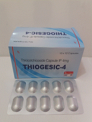 Thiogesic-4 Caps (Thiocolchicoside 4mg / 8mg)