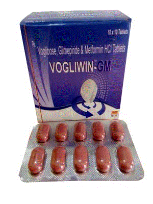 Vogliwin-GM Tabs (Voglibose, Glimepiride & Metfomin HCL Tablets)