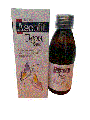 Ascofit Syrup (Ferrous Ascorbate 10mg + Folic Acid 100mcg)