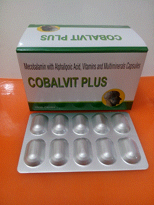 Cobalvit plus Caps (Mecobalamin with Alpalipcic Acid, Vitamins and Multiminerals Capsules)