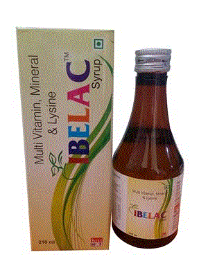 Ibelac Syrup (Vit.B1 4.5mg + Vit.B2 5mg + Vit.B6 2mg + Niacinamide 50mg + L-Lysine 15mg + D-Penthenol 10mg)