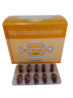 Intradol Soft Gel Caps (Softgels of Alfacalcidol & Calcium Carbonate )