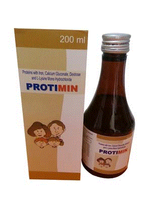 Protimin Tonic (Ferric Ammonium Citrate 25mg + Folic Acid 100mcg + Copper Sulphate 0.1mg + Manganese Sulphate 0.1mg + Protein Hydrolysate (From Casein 15%) 200mg/1ml)